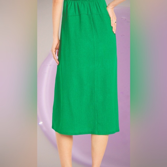 NWTS💓GAP OLD NAVY XL💓SPRING GREEN GAUZE CREPE FLUTTERED SLEEVE MIDI SUNDRESS - Picture 9 of 15